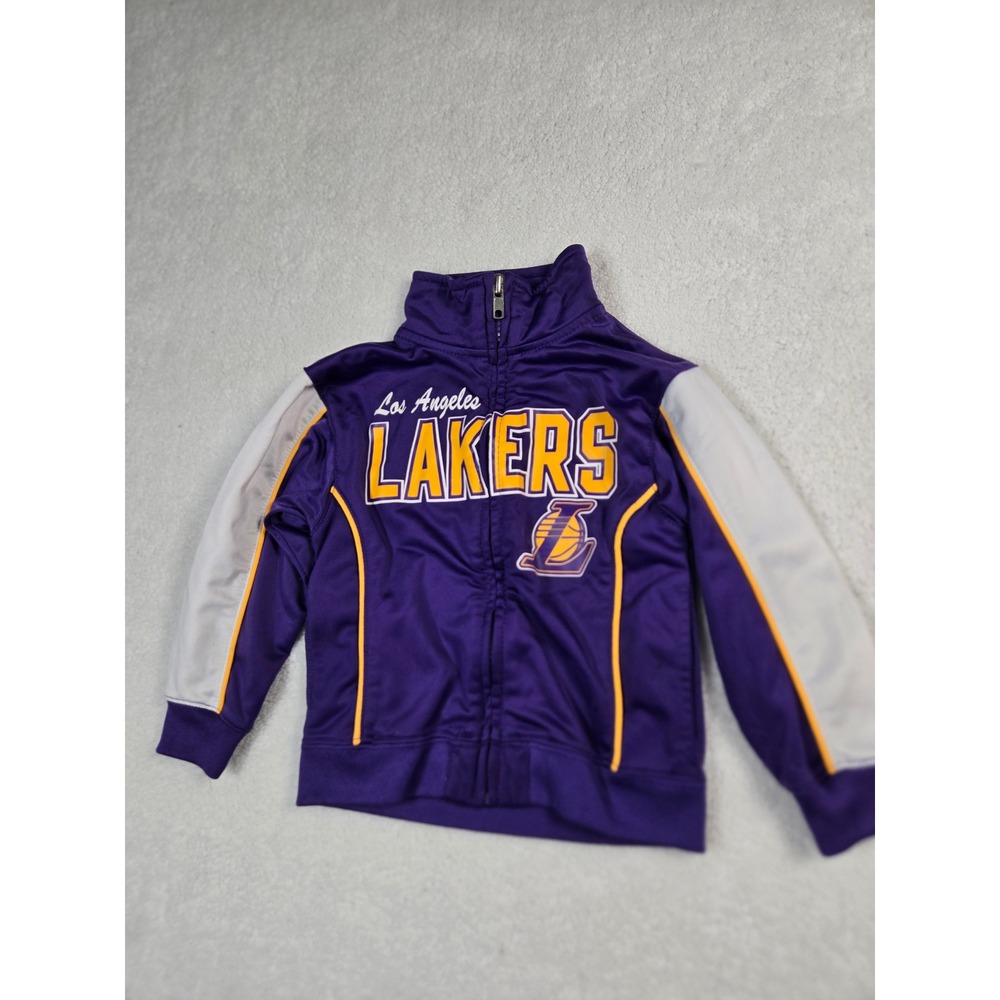 NBA Los Angeles Lakers Toddler Track Jacket Purple Gold Full Zip 2T Basketball